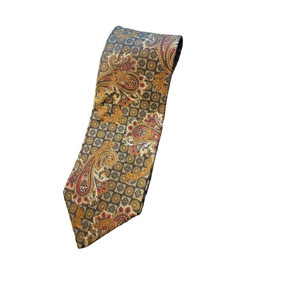 Pierre Balmain Multicolored Patterned Silk Necktie - Picture 1 of 6